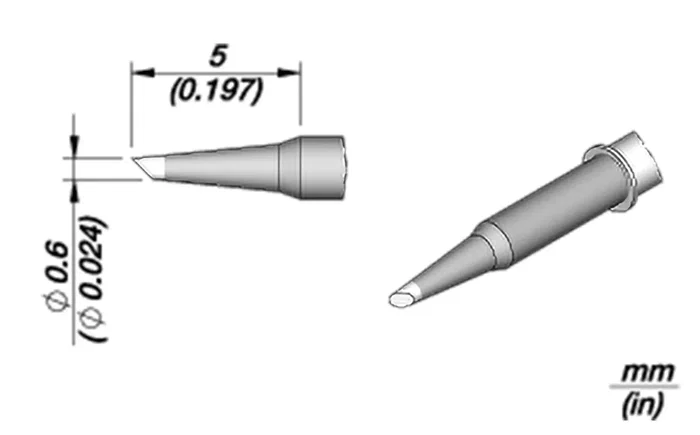 JBC TOOLS Punta de soldadura Nano cono truncado 0,6mm