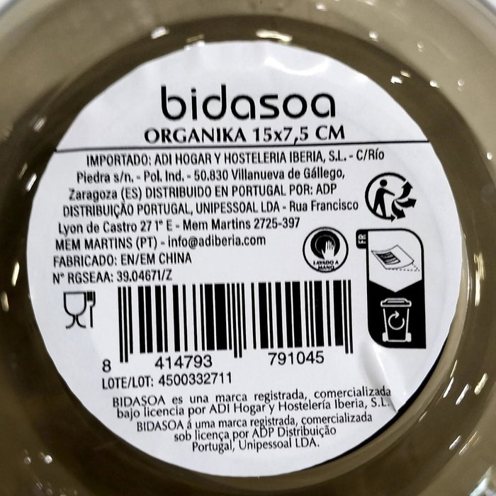 Bidasoa Plato de degustación Organika Gris