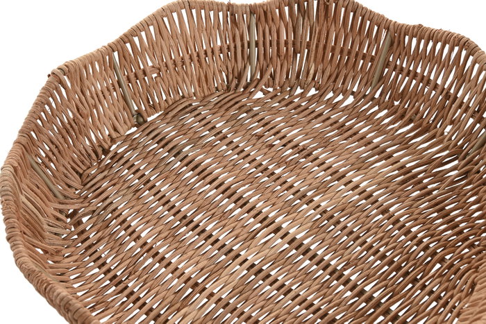 DKD Home Decor Set de 2 Centro de Mesa Ratan y Metal Natural