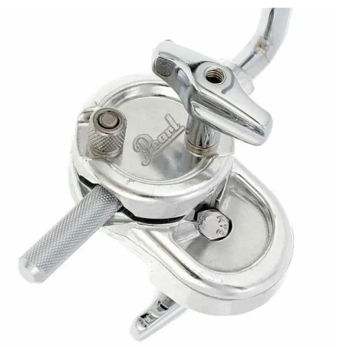 Pearl Abrazadera de Montaje Cencerro W/"L" para Aro de Bombo con Varilla Ajustable y Protectores de Goma