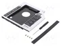 QOLTEC Carcasa de disco 2,5 pulgadas Aluminio Negro