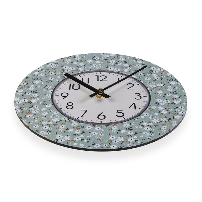 Reloj de Pared Versa Flores Madera 4 x 30 x 30 cm