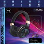 SAMI Auriculares Ultra Negro Plegable con FM, Bluetooth y AUX, 400 mAh