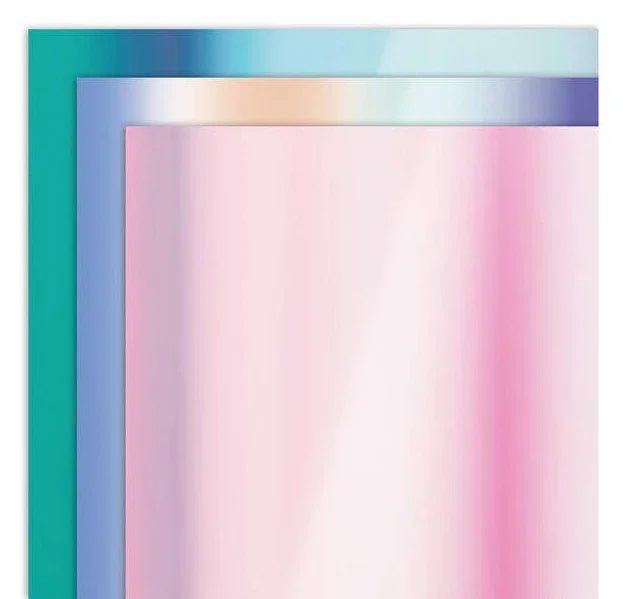 Cricut Muestrario de Vinilo Holográfico 30x60cm, 3 Hojas (Ópalo, Rosa, Azul) Cricut Muestrario de Vinilo Holográfico 30x60cm, 3 Hojas (Ópalo, Rosa, Azul)