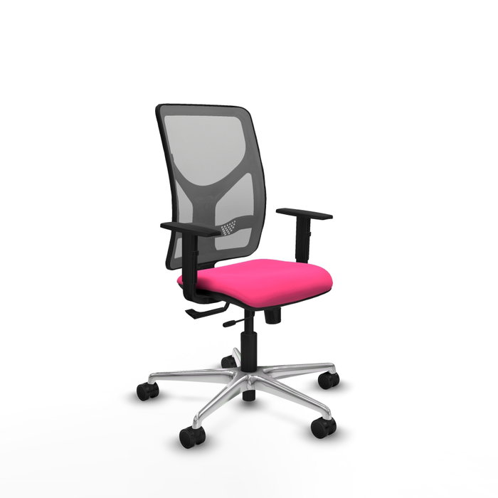 PIQUERAS Y CRESPO Silla de oficina Motilla Rosa y Gris PIQUERAS Y CRESPO Silla de oficina Motilla Rosa y Gris