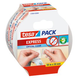 Tesa Tesapack Express Cinta de embalaje cristal claro 50m x 50mm