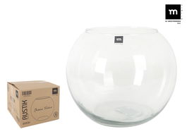 Inde Pecera Vidrio Ø25cm Rustik 24 cm Ancho x 20 cm Alto x 15 cm Largo