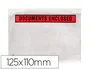 Q-connect Sobre autoadhesivo portadocumentos 125x110 mm sin ventana, paquete de 100 unidades