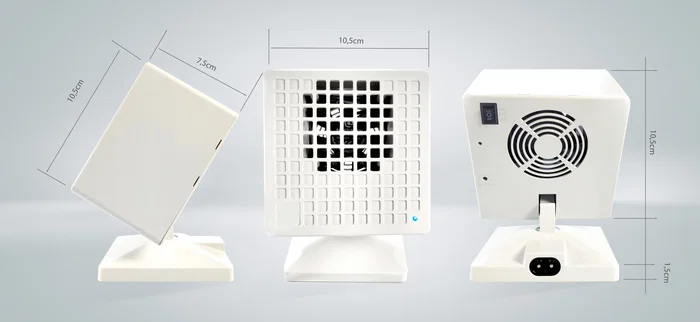 Vibian Purificador de Aire Ablatum-VB-211002W Virus Killer, Elimina el 99.99% Virus SARS-CoV-2 y Bacterias, Tecnología Bipolar Ionization (BPI), 30 m², 5W, 10 dB, Color Blanco