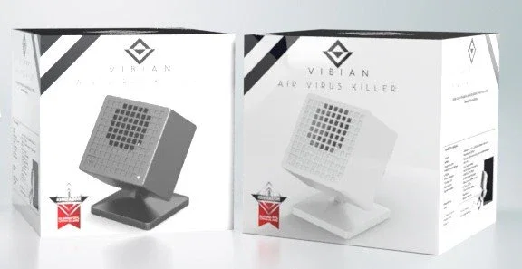 Vibian Purificador de Aire Ablatum-VB-211002W Virus Killer, Elimina el 99.99% Virus SARS-CoV-2 y Bacterias, Tecnología Bipolar Ionization (BPI), 30 m², 5W, 10 dB, Color Blanco