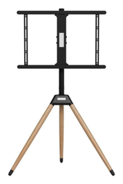 Gembird Soporte TV TVS-75ST-01 para TV de 32 a 75 Pulgadas, Negro y Madera, Soporte de Pared Inclinable y Giratorio