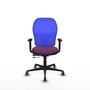 PIQUERAS Y CRESPO Silla de oficina Jorquera con mecanismo Sincro/Traslack Morado y Azul