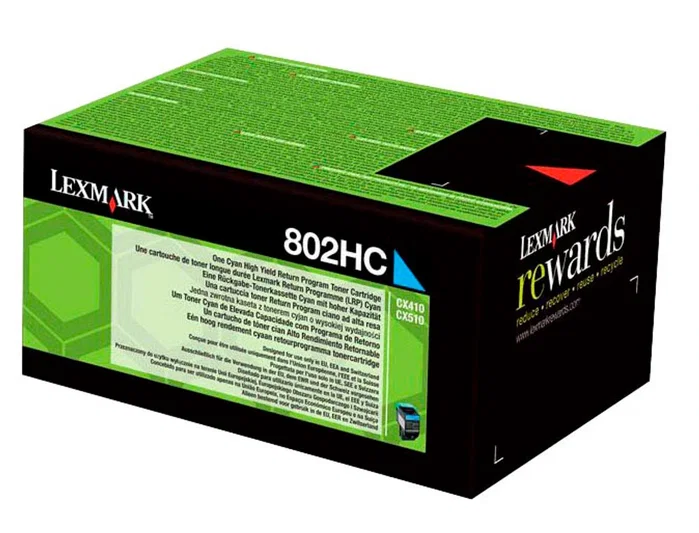 Lexmark 802HCE Cyan XXL Cartucho de Tóner