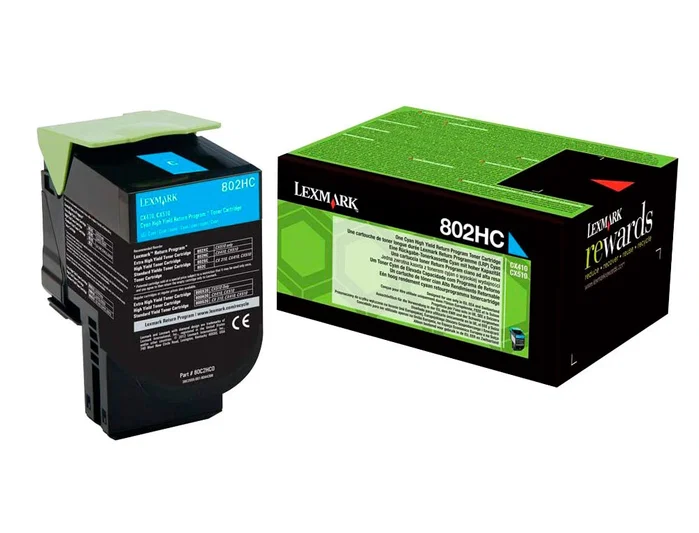 Lexmark 802HCE Cyan XXL Cartucho de Tóner