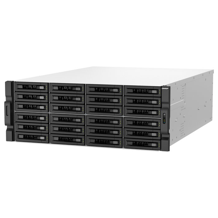 QNAP TS-h3087XU-RP-E2378-64G - NAS Rackmontaje 4U, 30 Bahías, Intel Xeon E-2378 8-Core 2.6 GHz, 64 GB DDR4 ECC, 4x LAN 2.5GbE, QuTS hero, para Grandes Empresas