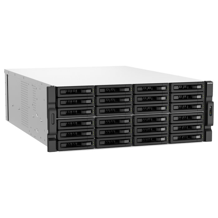 QNAP TS-h3087XU-RP-E2378-64G - NAS Rackmontaje 4U, 30 Bahías, Intel Xeon E-2378 8-Core 2.6 GHz, 64 GB DDR4 ECC, 4x LAN 2.5GbE, QuTS hero, para Grandes Empresas