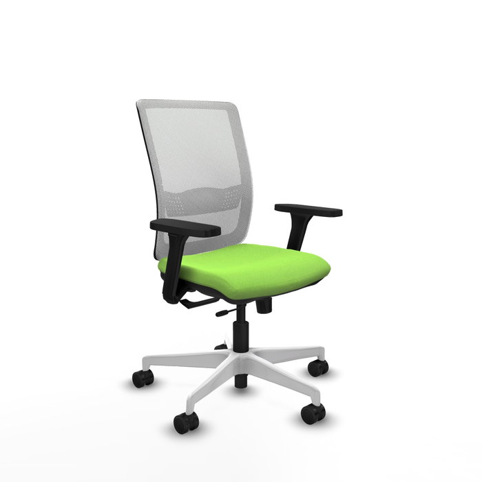 PIQUERAS Y CRESPO Silla de oficina Haches con mecanismo Sincro/Traslack, Pistacho y Blanco PIQUERAS Y CRESPO Silla de oficina Haches con mecanismo Sincro/Traslack, Pistacho y Blanco