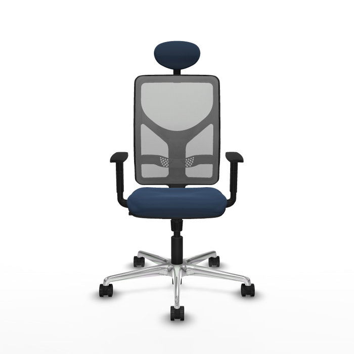 PIQUERAS Y CRESPO Silla de oficina Motilla con mecanismo Sincro, Azul marino y Gris PIQUERAS Y CRESPO Silla de oficina Motilla con mecanismo Sincro, Azul marino y Gris