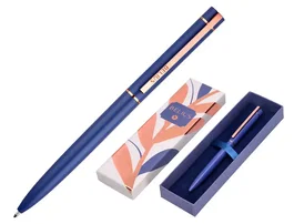 Belius Bolígrafo Rose Azul Eléctrico/Oro Rosa Tinta Azul Aluminio Caja Diseño