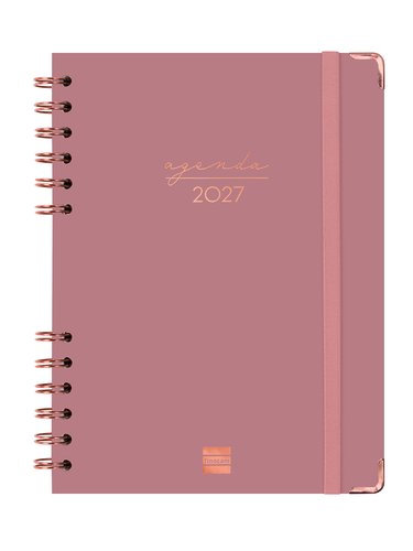 FINOCAM Agenda Anual 2027 Trendy Alma Rosa con Espiral Wire-O FINOCAM Agenda Anual 2027 Trendy Alma Rosa con Espiral Wire-O