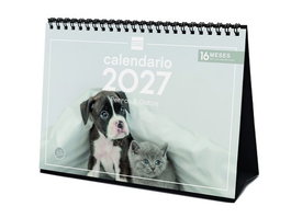 Finocam Calendario de Sobremesa 2027 Perros y Gatos