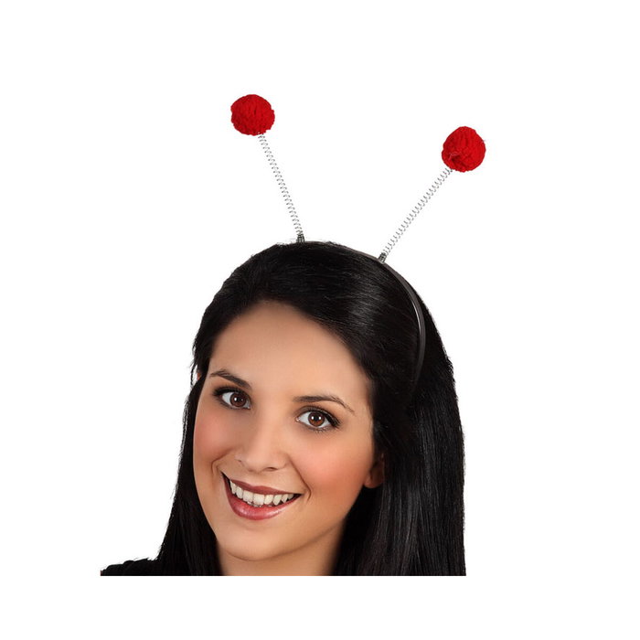 Atosa Diadema con Antenas de Abeja Rojo para Mujer Adulta