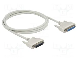 DeLOCK Cable serie D-Sub 25 macho a hembra 2 m