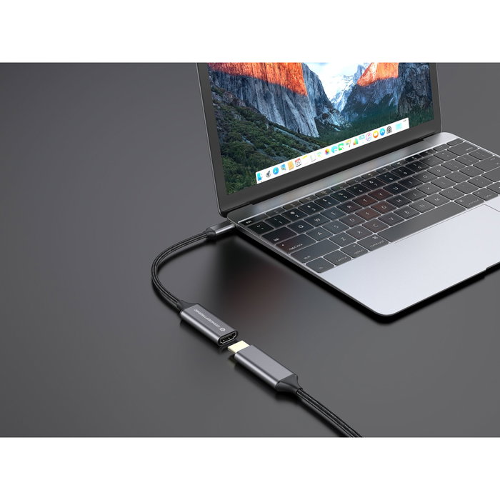 Conceptronic Adaptador USB-C a HDMI 4K 60Hz ABBY09G Gris