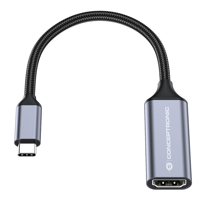 Conceptronic Adaptador USB-C a HDMI 4K 60Hz ABBY09G Gris