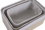 DKD Home Decor Set de 3 Cestas de Bambú Natural 36x26x16 cm