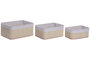 DKD Home Decor Set de 3 Cestas de Bambú Natural 36x26x16 cm
