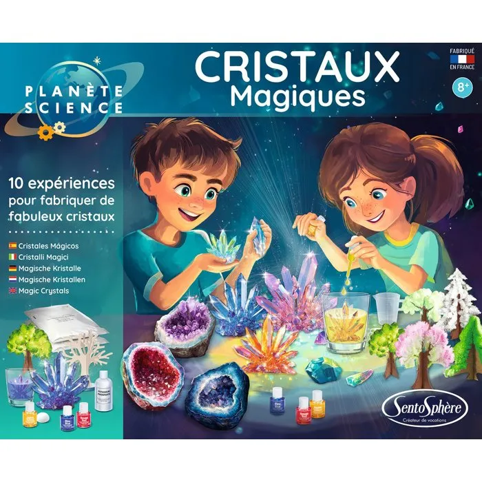Sentosphere AAAYK90151 Cristales Mágicos - Colección de Minerales con 10 Experimentos de Cristalización para Niños a Partir de 8 Años