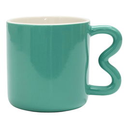 Home Deco Factory Mug Con Asa Zig Zag 340 Ml Cerámica Colección Dolce Vita