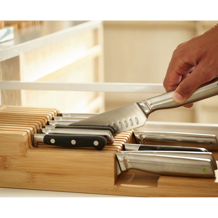 Joseph Joseph DrawerStore Bamboo Organizador de Cuchillos de 2 Niveles Grande