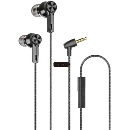 Qubo Auriculares Intrauditivos EB-100BK con Micrófono Jack 3.5 Negros