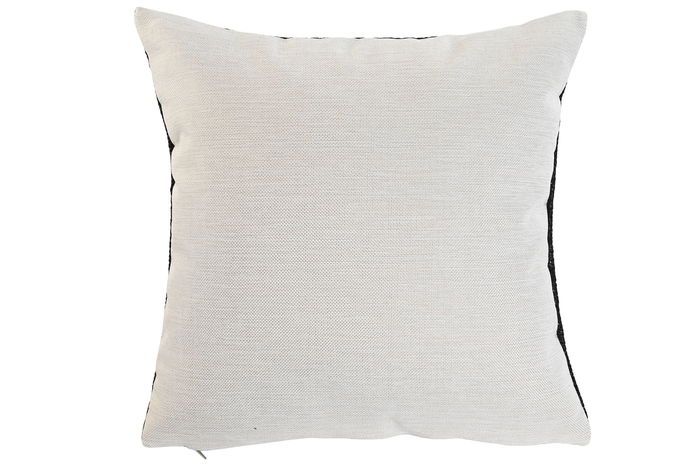 DKD Home Decor Cojin Shabby Negro Blanco 42x42x15 cm