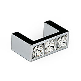 TIMPEKS Tirador Zamak Cristal Bohemia 32Mm Cromo 3 Cristales de Bohemia