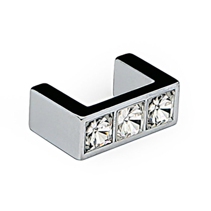 TIMPEKS Tirador Zamak Cristal Bohemia 32Mm Cromo 3 Cristales de Bohemia