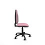 Silla de oficina Algarra con mecanismo Contacto permanente básico tapizada con Tela color Rosa. Equipada con Base poliamida negra, Sin brazos y Ruedas de parqué