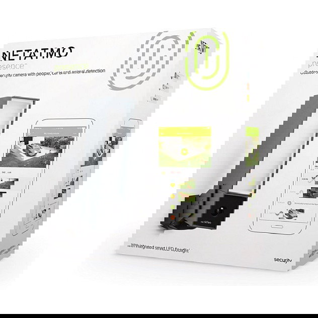 NetAtmo NOC01-DE Cámara de Seguridad Inteligente para Exterior Negro 4MP Inalámbrica Resistente a la Intemperie con Ángulo de Visión de 100°