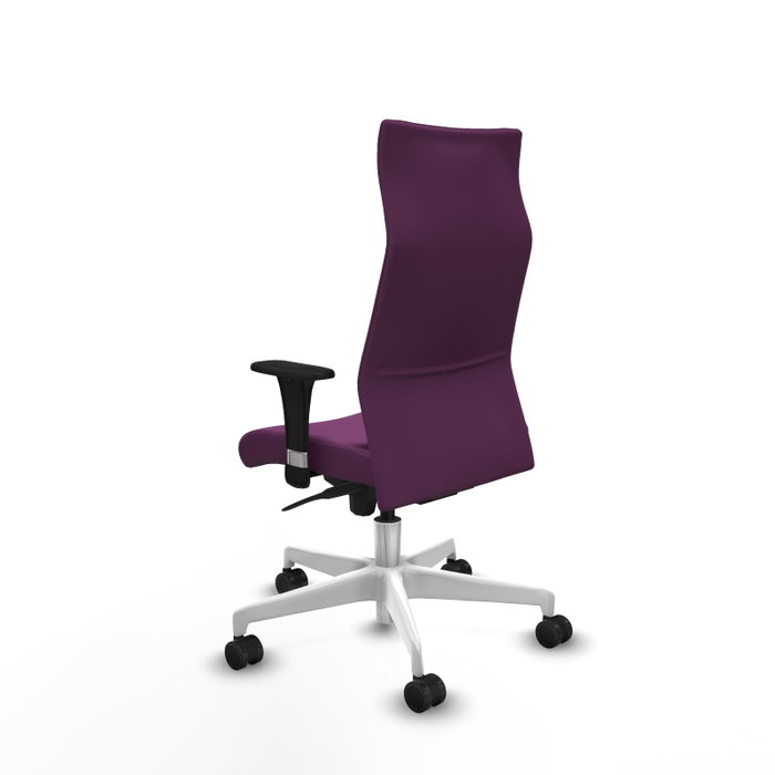 PIQUERAS Y CRESPO Sillón Albacete Morado con Mecanismo Sincro y Base Blanca PIQUERAS Y CRESPO Sillón Albacete Morado con Mecanismo Sincro y Base Blanca