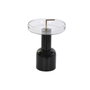 DKD Home Decor Mesita Auxiliar de Cristal y Hierro Lacado