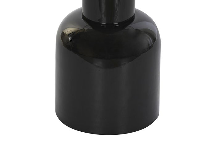 DKD Home Decor Mesita Auxiliar Moderno Transparente Negro Cristal y Hierro 41 x 57 x 41 cm