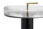 DKD Home Decor Mesita Auxiliar de Cristal y Hierro Lacado