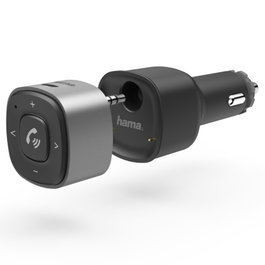 Hama Receptor Bluetooth para coche con conector de 3,5 mm y cargador USB