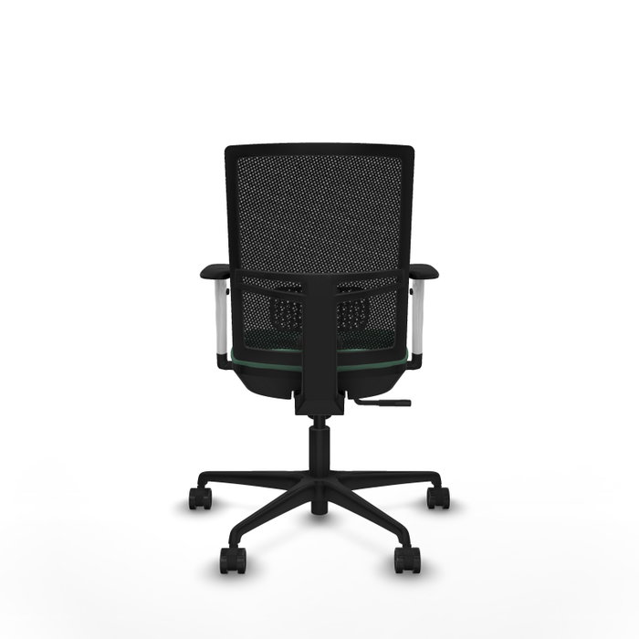PIQUERAS Y CRESPO Silla de oficina Yunquera con mecanismo Sincro, Verde esmeralda y Negro
