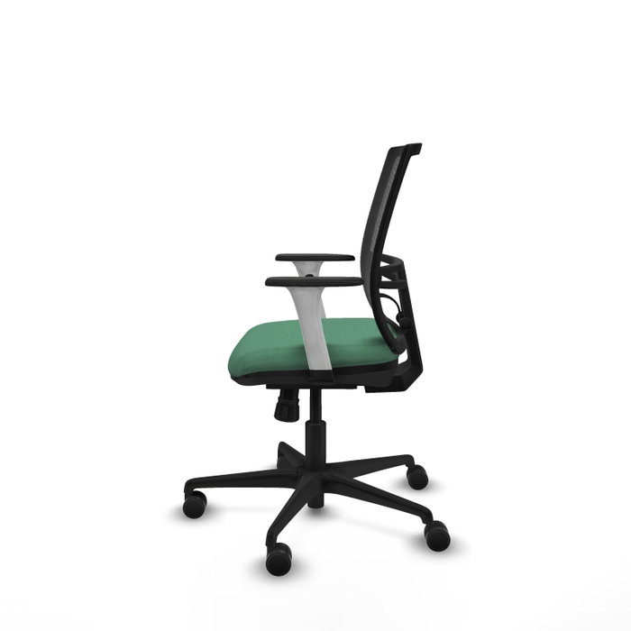 PIQUERAS Y CRESPO Silla de oficina Yunquera con mecanismo Sincro, Verde esmeralda y Negro