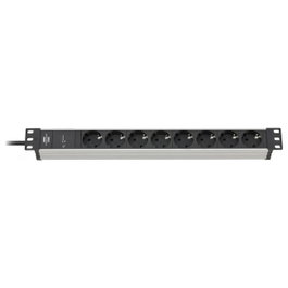 Brennenstuhl Alu-Line 8x salidas AC, 2 m de cable