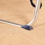 Aktive Silla de playa plegable baja a rayas azules y grises con 5 posiciones