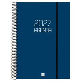 Finocam Agenda Espiral Opaque Azul 2027 A4